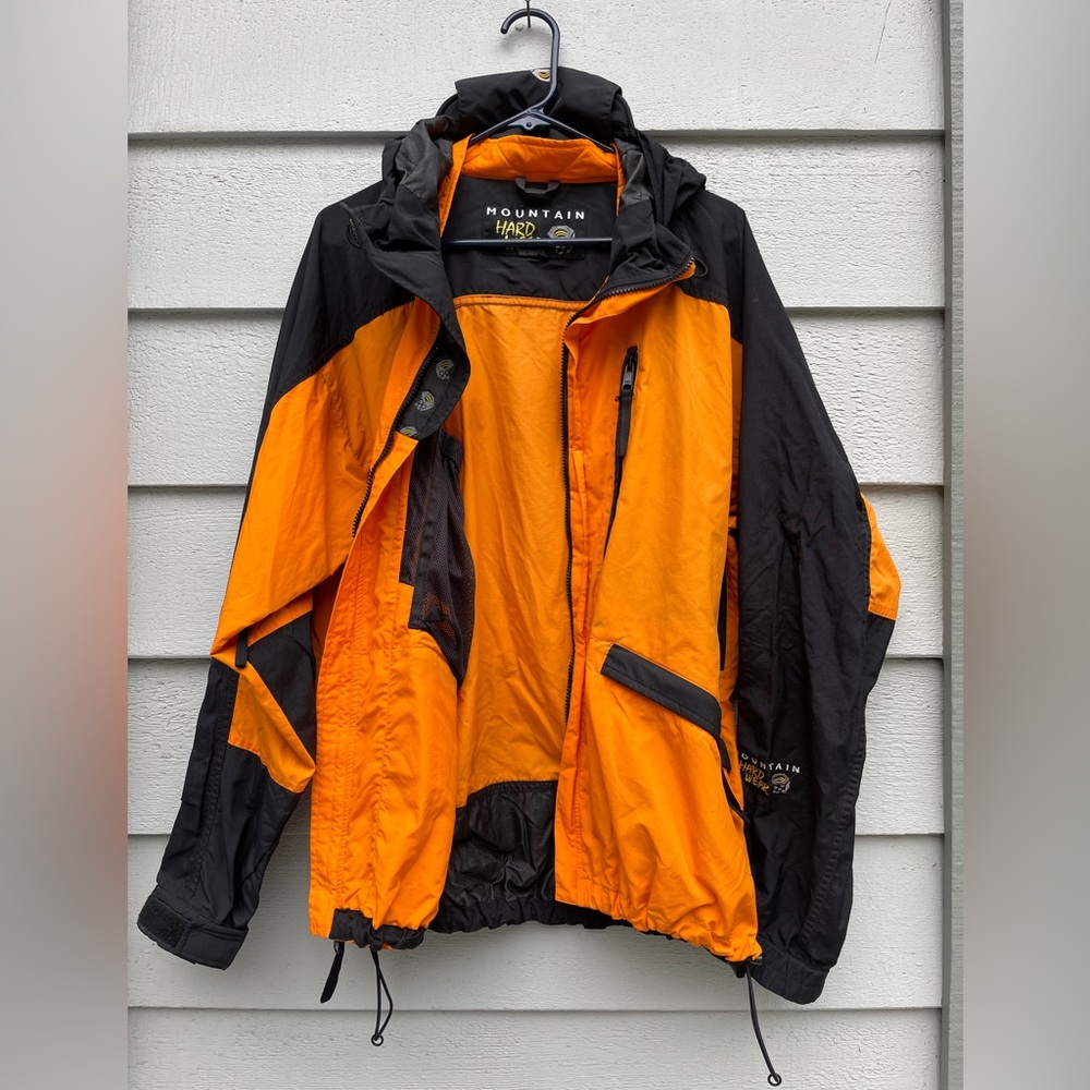 Mountain Hardware Hooded Light Weight Jacket, Men’s Large, Orange and Black - Picture 2 of 5